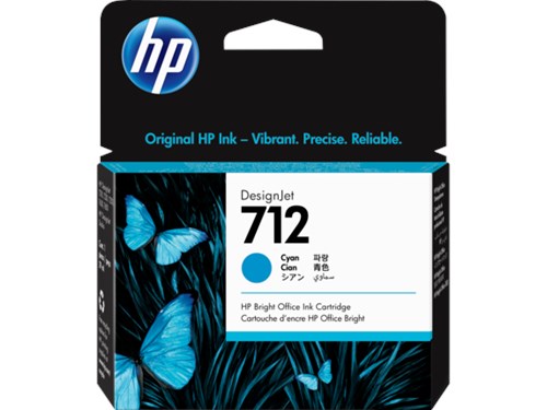 [3ED67A] CRT HP 712 29-ml Cyan DesignJet Ink Cartridge